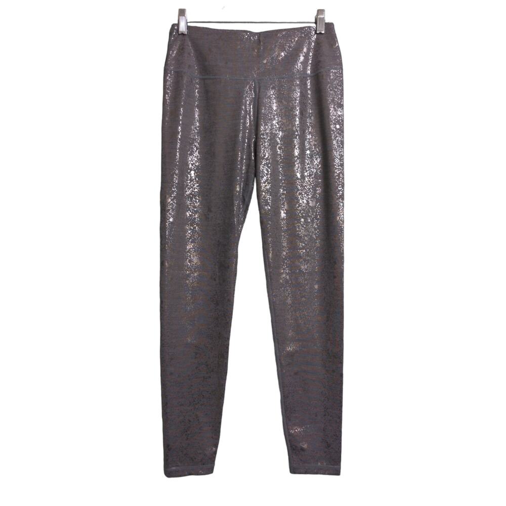 Sweaty Betty Womens Leggings Gray Silver Metallic High Rise Full Length M